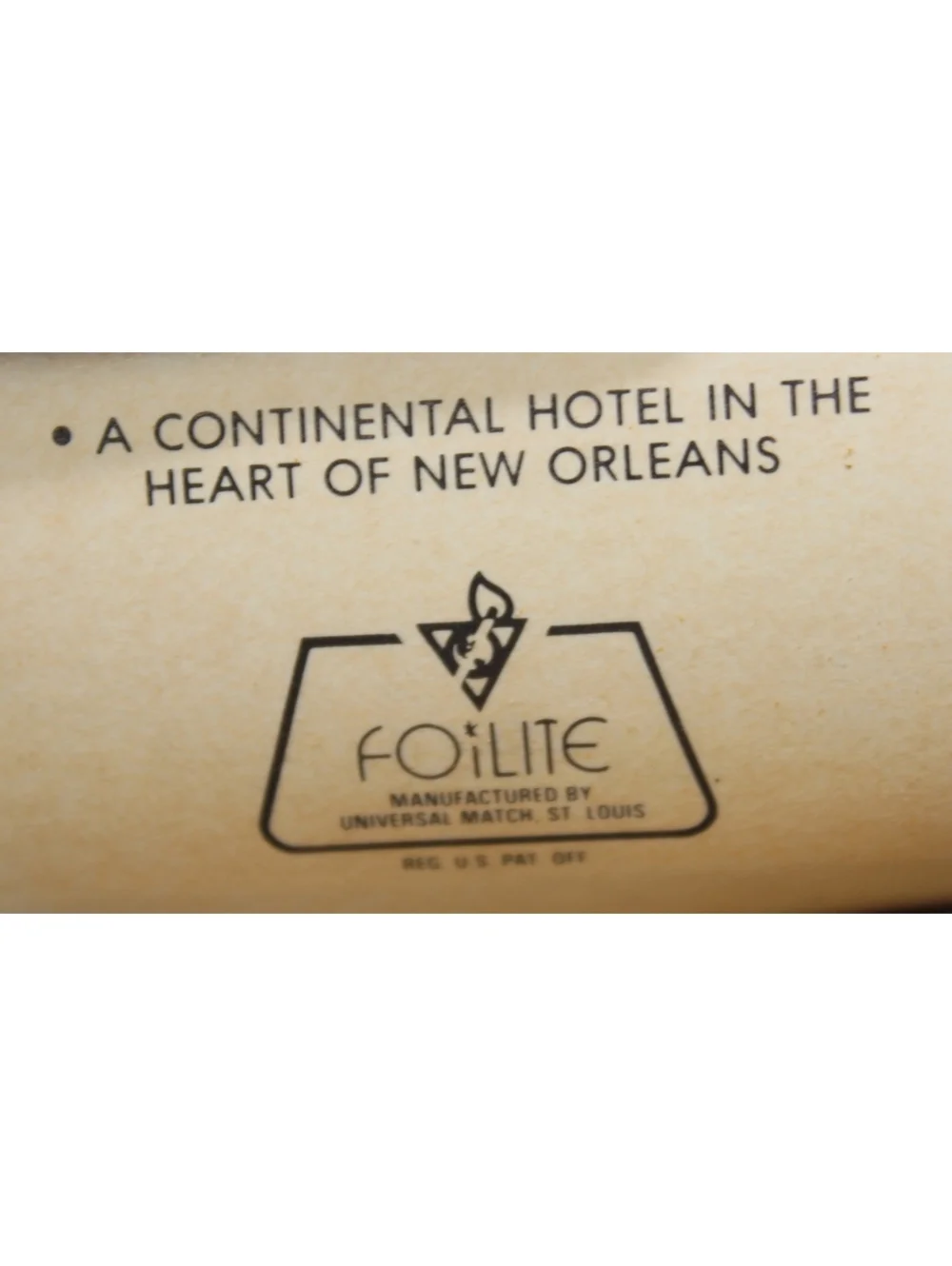 VTG Matchbook Le Pavillon Hotel Chateaubriand Dining Room New Orleans Poydras
